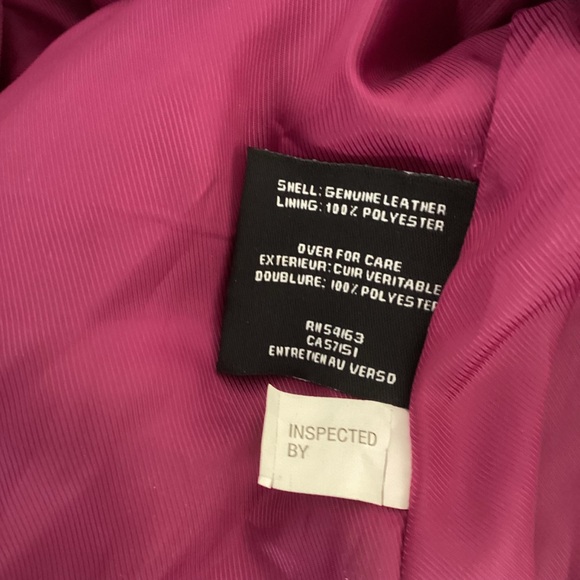 NWT Cole Haan Black Leather Moto Jacket Medium - Picture 14 of 14